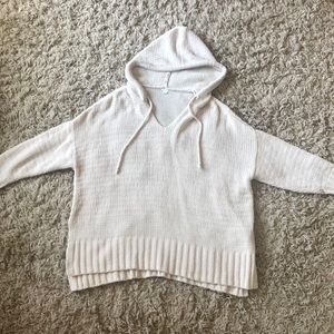 Aerie Knit Hooded Pullover Sweater